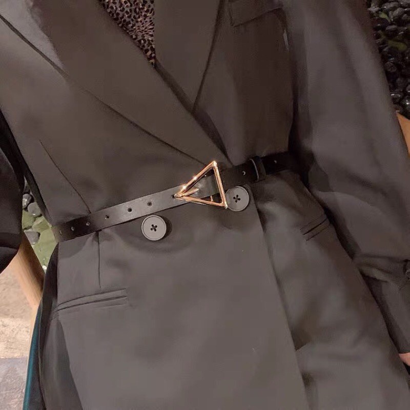 Thắt Lưng Nữ , đai váy áo  Mặt Kim Loại Tam Giác Bản Nhỏ