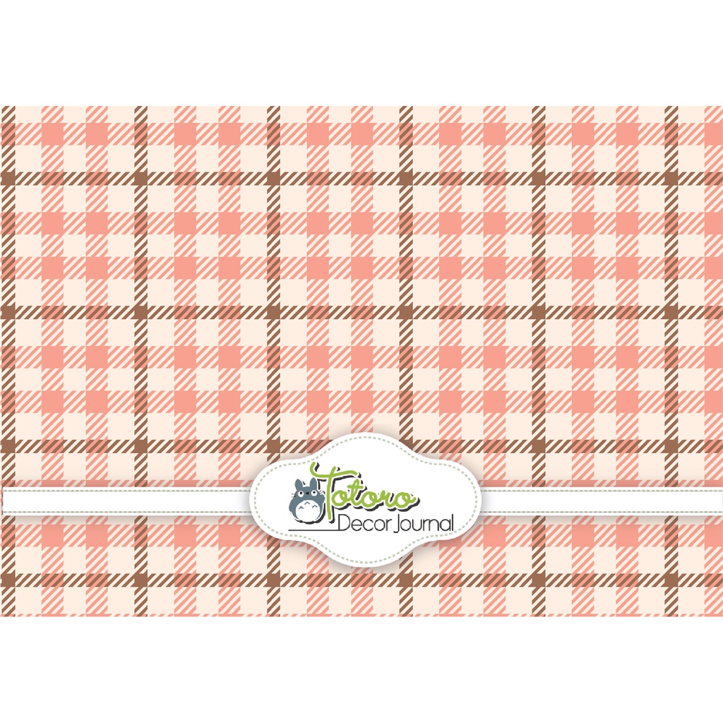 Combo 8 tờ Giấy nền gói hàng gói quà họa tiết caro hồng nâu