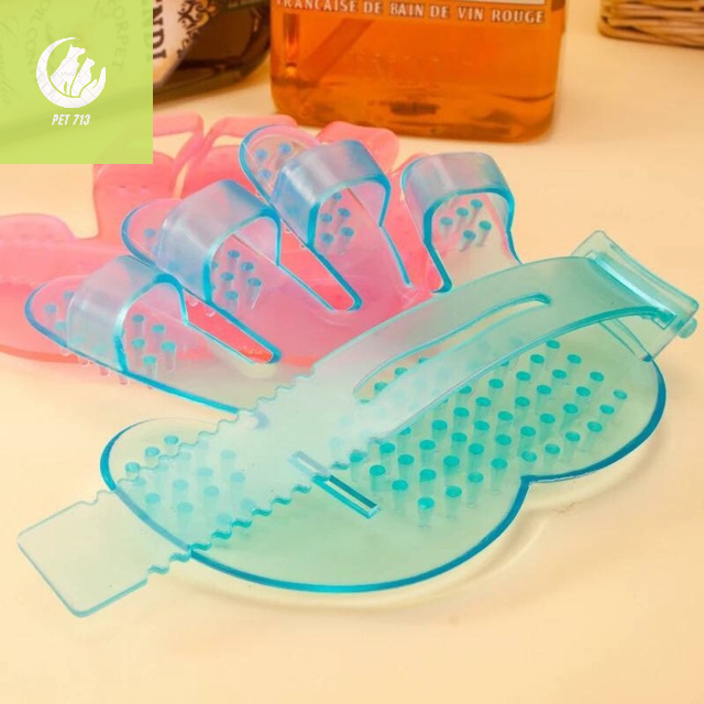 GĂNG TAY TẮM XỎ NGÓN CHO THÚ CƯNG. Pet713 #Pet713