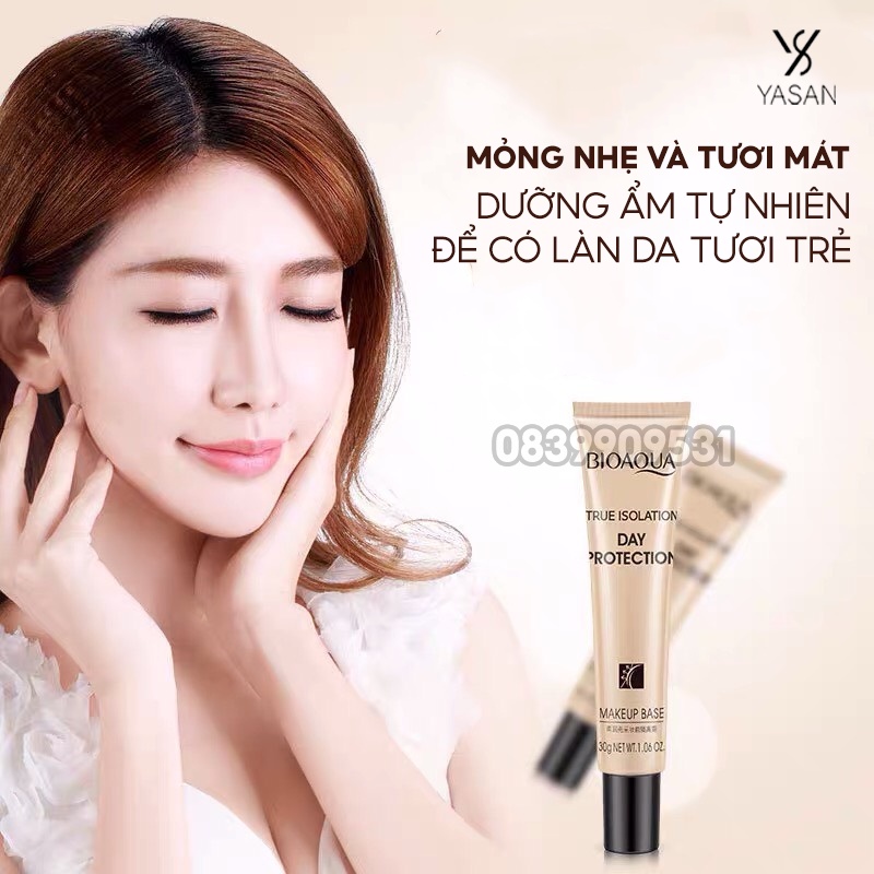 Kem Lót Kem Nền Trang Điểm Bioaqua True Isolation Make Up Base bảo vệ da mịn mướt Yasan