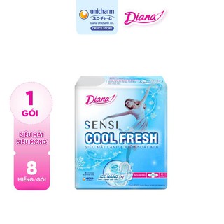 Băng vệ sinh Diana SenSi Cool Fresh siêu mỏng cánh gói 8 miếng