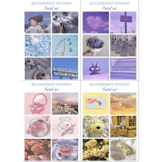 Miếng dán sticker trang trí pastel set