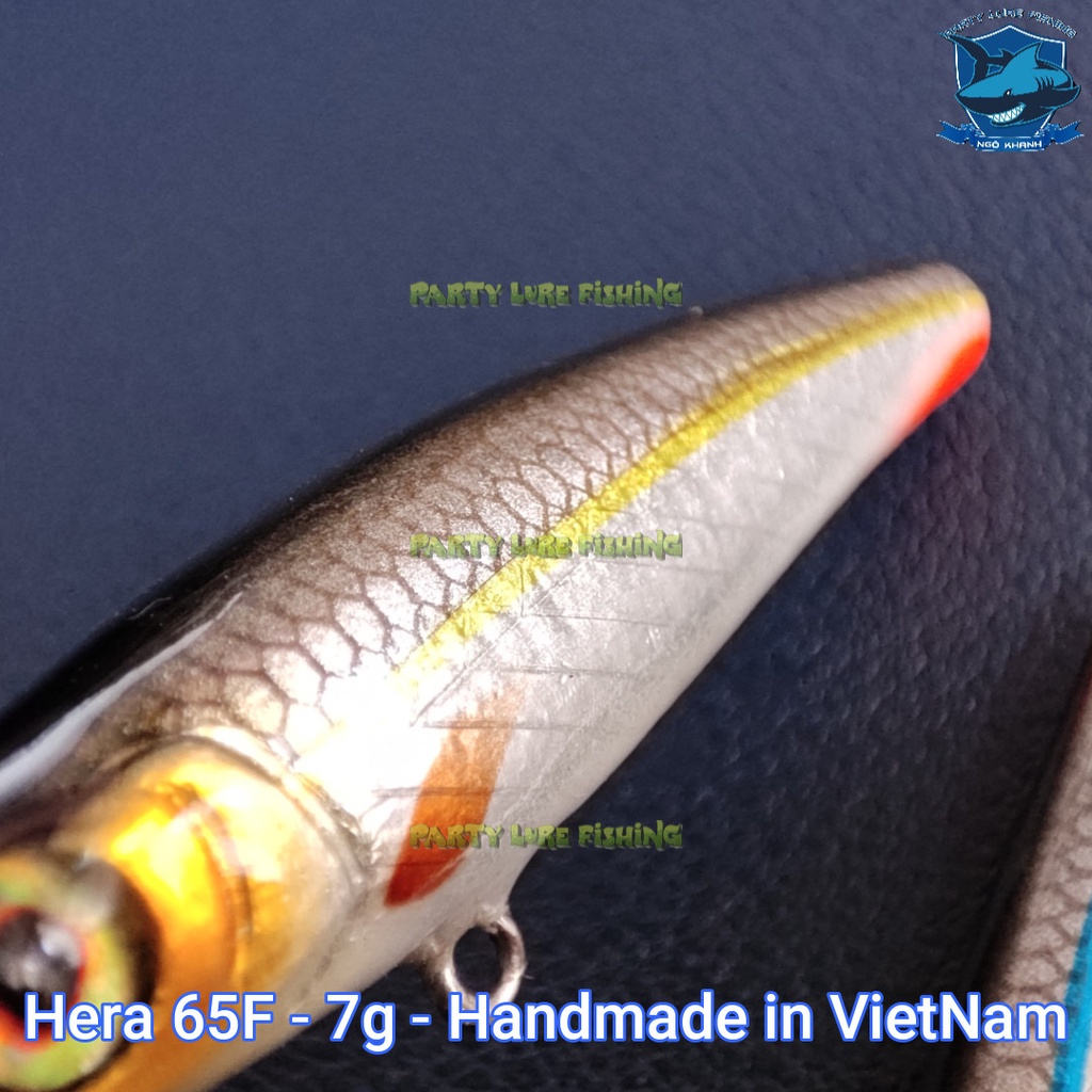 Mồi câu cá chẽm, măng, chéc... Hera 65F - 7g | Chất liệu gỗ Handmade in Vietnam