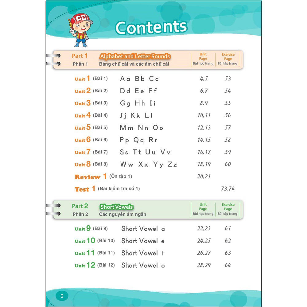 Sách Megabook - Phonics Go - Học Âm - Học Vần Tiếng Anh Chuẩn Quốc Tế - Con Học Phát Âm Đánh Vần Tiếng Anh 1