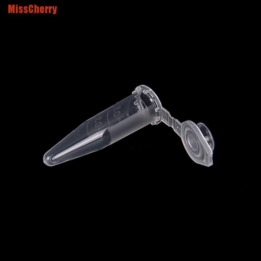 [MissCherry] 50X0.5Ml Lab Clear Micro Plastic Test Tube Centrifuge Vial Snap Cap Container Ab,