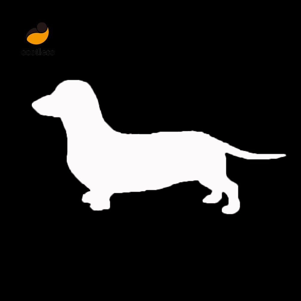 Đề Can Dán Trang Trí Thân / Cửa Sổ Xe Hơi Hình Chú Chó Dachshund Dễ Thương