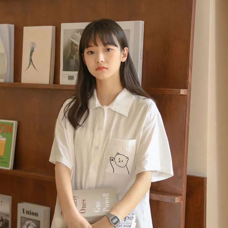 NRVP Áo Sơ Mi Dáng Rộng Thời Trang Hàn Quốc 2022 Dành Cho Nữ