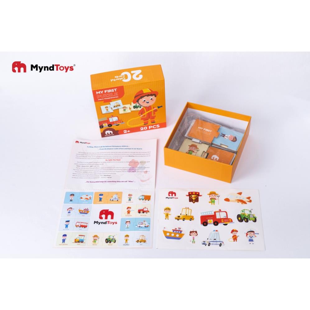 Đồ Chơi Xếp Hình MyndToys My First Puzzle - Jobs &amp; Transportation (Chủ Đề Nghề Nghiệp) Cho Bé Trên 2 Tuổi