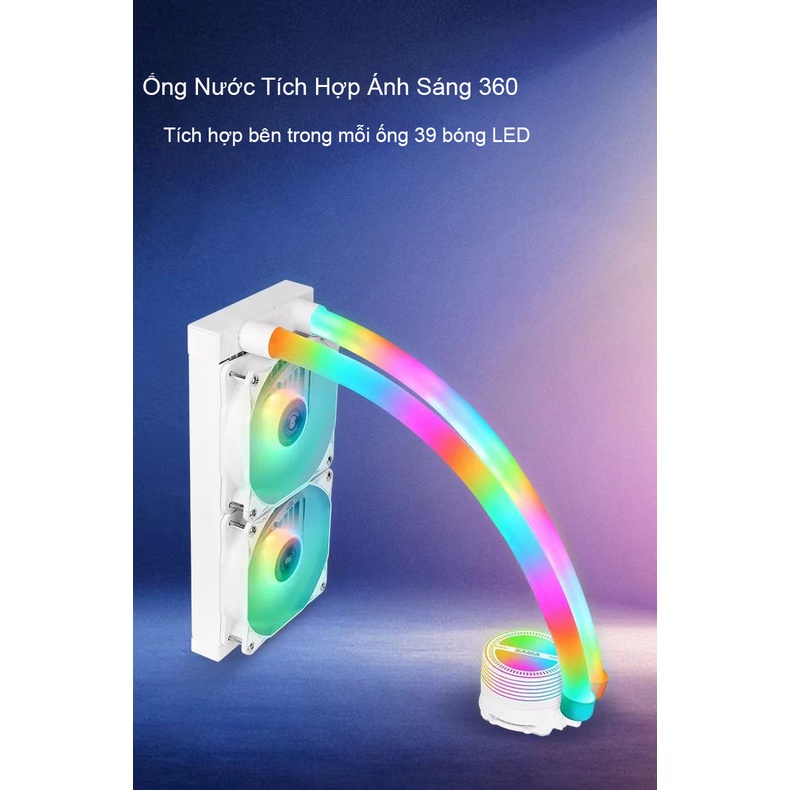 Tản Nhiệt Nước AIO CPU Sama 240mm,Socket 1700 Ống Dẫn Tích Hợp Led ARGB, Đồng Bộ Màu Mainboard, Hub Coolmoon...