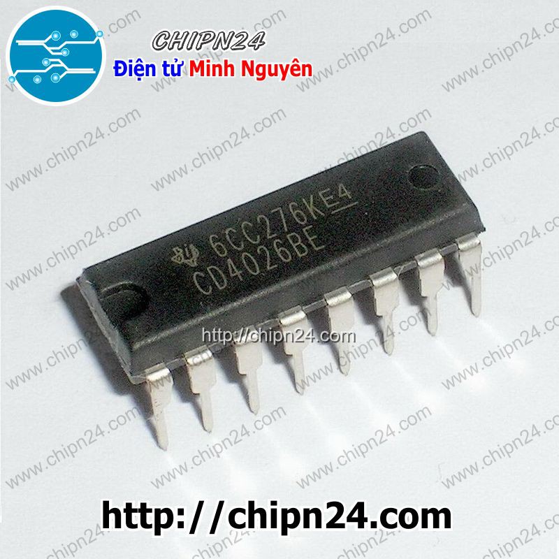 [1 CON] IC CD4026 DIP-16 (CD4026BE 4026)