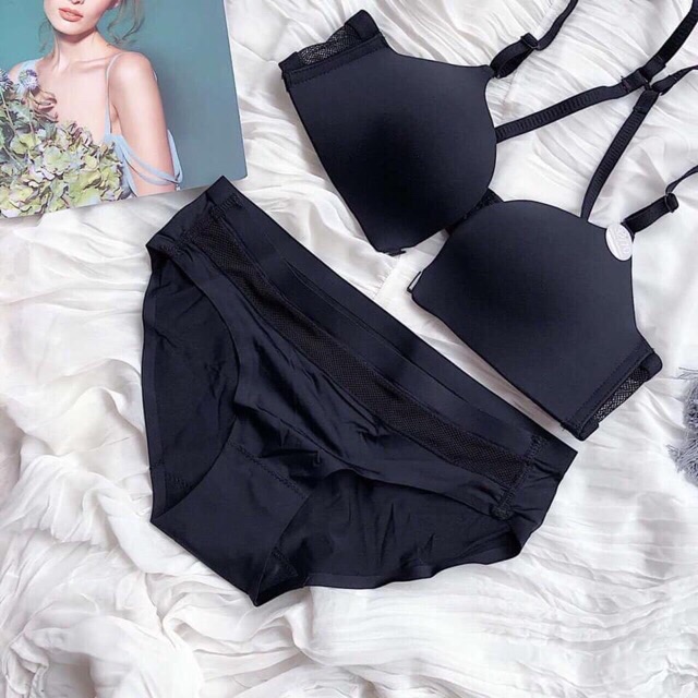 SIÊU HOT - Bộ đồ lót cài trước dây lưới đệm mỏng cao cấp, bộ đồ lót nữ