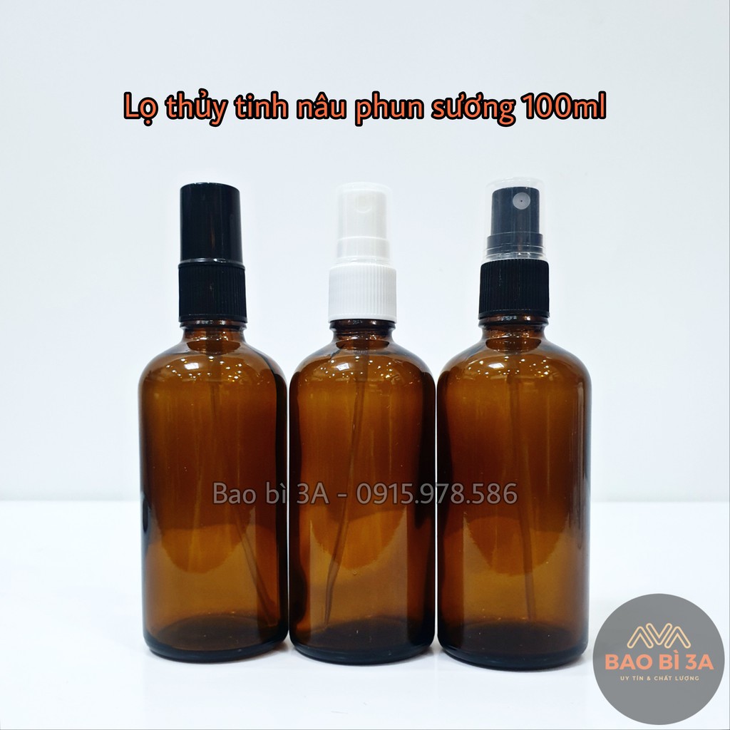 1 vỏ Chai thủy tinh ( vỏ chai + nắp vặn + nhỏ giọt) : 50ml 100ml