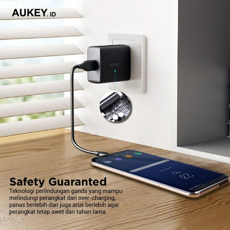 Dây cáp sạc USB loại C Aukey PA-T17 QC 18W