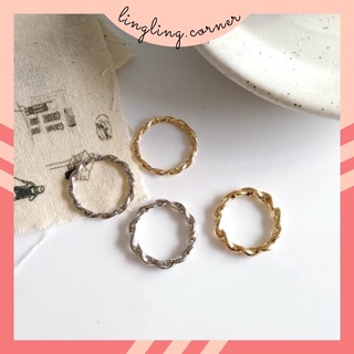 Nhẫn kim loại dáng đơn giản cho nữ