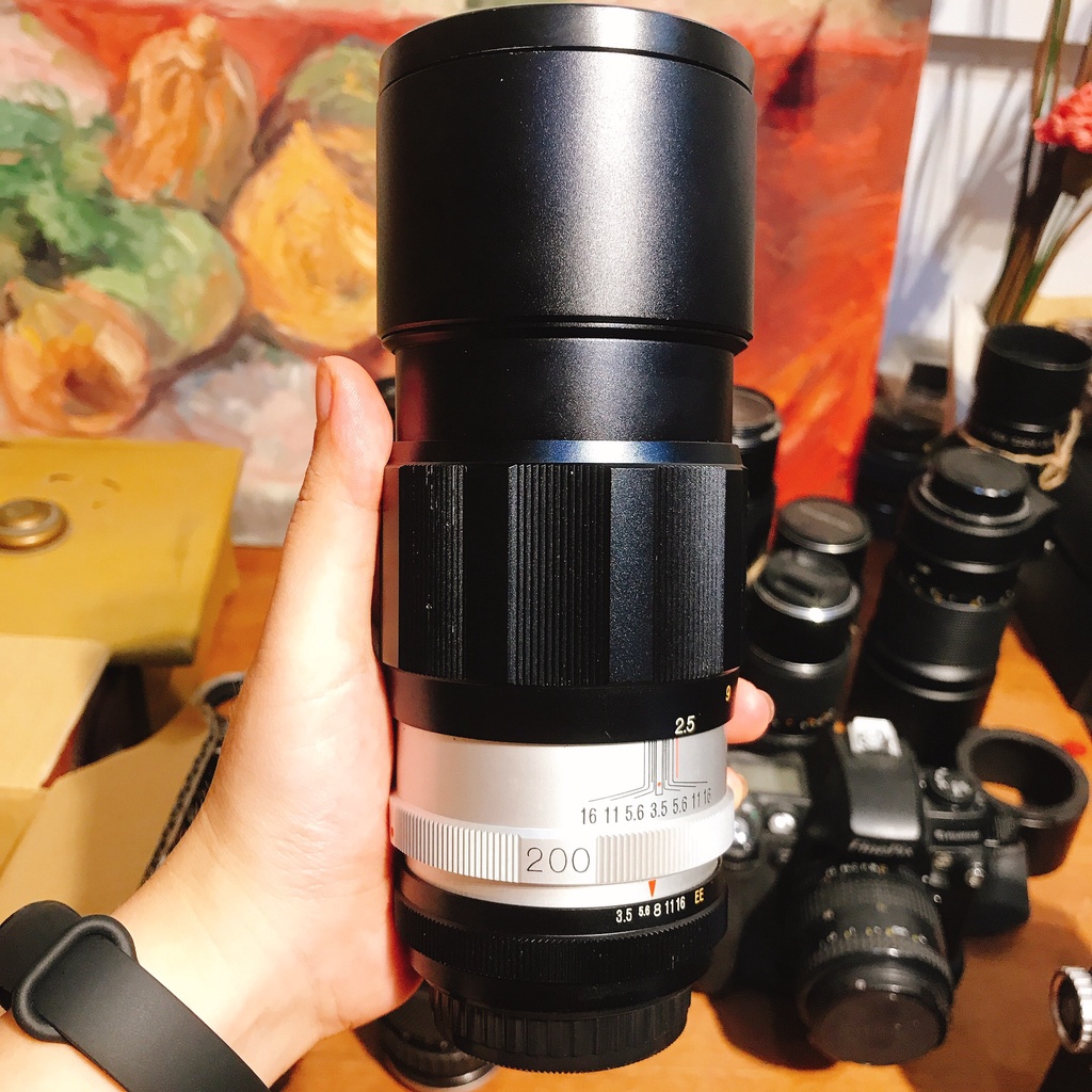 Ống kính MF Konica Hexanon AR 200mm F3.5
