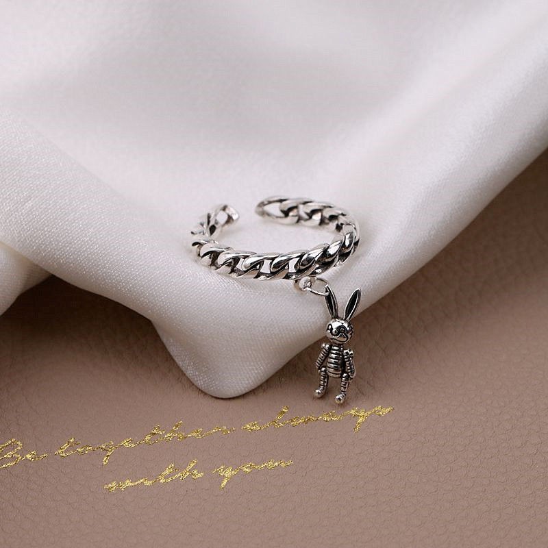 Nhẫn Mạ Bạc 925 Hình Thỏ Xinh Xắn Phong Cách Hàn Quốc | BigBuy360 - bigbuy360.vn