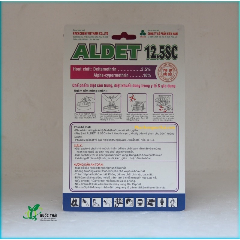 Chế Phẩm Diệt Muỗi,Nhúng Mùng Màn ALDET 12.5SC (5ml)