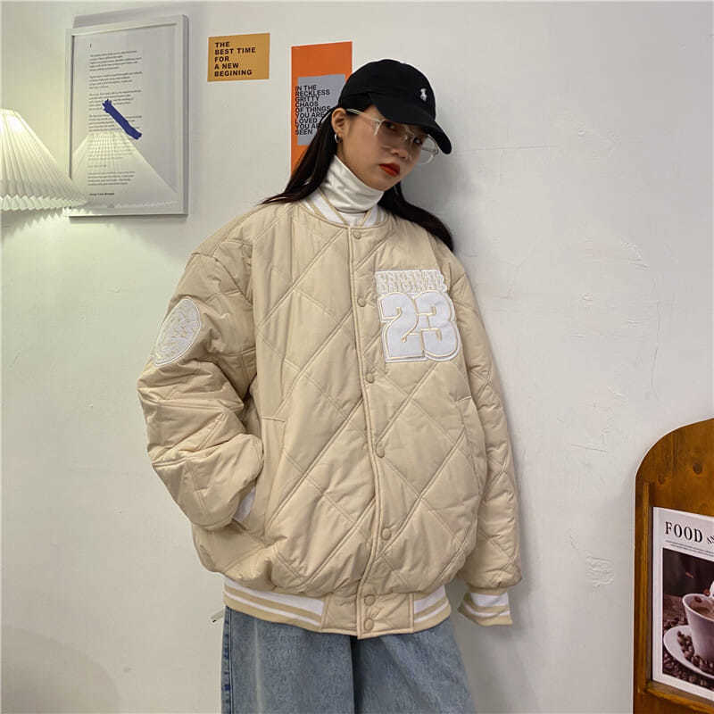 Áo Khoác Bóng Chày In Chữ Thời Trang Nữ Tính