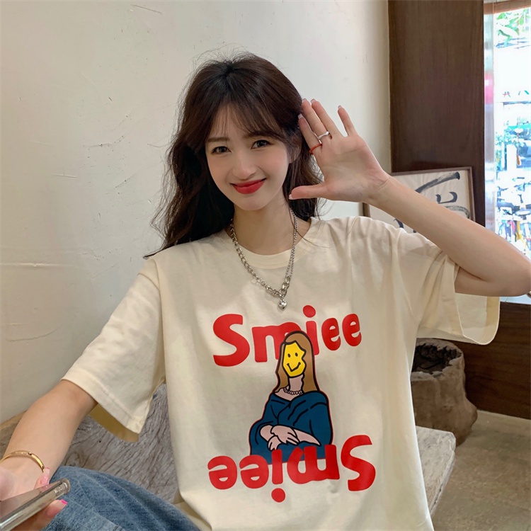 NRVP Áo Thun Nữ Tay Ngắn In Hình Phong Cách Hàn Quốc Thời Trang Mùa Hè 2022