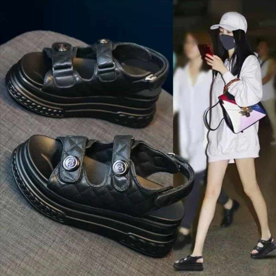 SANDAL CHANL ĐẾ CAO SIÊU HOT HÀNG CAO CẤP HÀNG QC