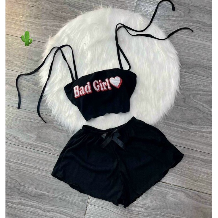 Sét bộ áo 2 dây BadGirl ❣️ + quần đùi kiểu xinh xắn ❤