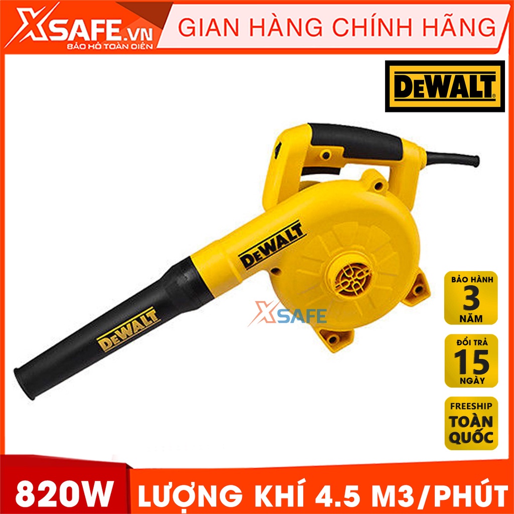 Máy thổi hơi DEWALT DW6800-B1 820W kèm ống vòi, túi hút bụi Máy thổi hơi cầm tay DeWalt đa cấp tốc độ, motor chổi than