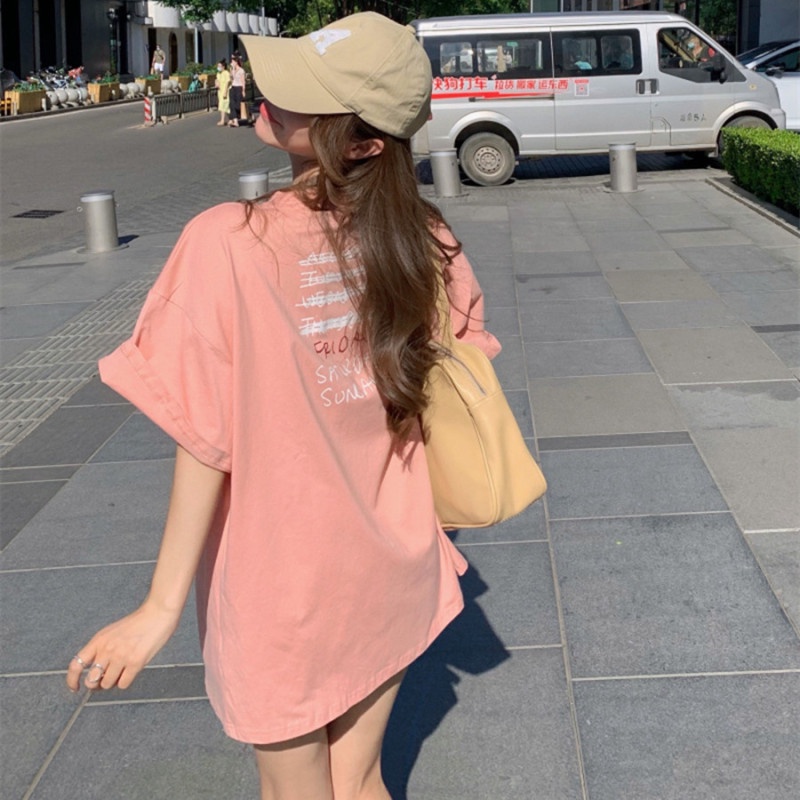 Áo Thun Tay Ngắn Dáng Rộng In Hình Mặt Cười Đơn Giản Trẻ Trung