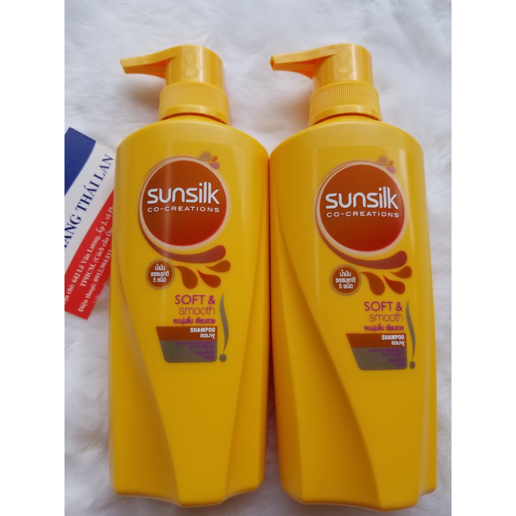 Combo Dầu gội và Dầu xả  Sunsilk Thái Lan 450ml siêu mềm mượt