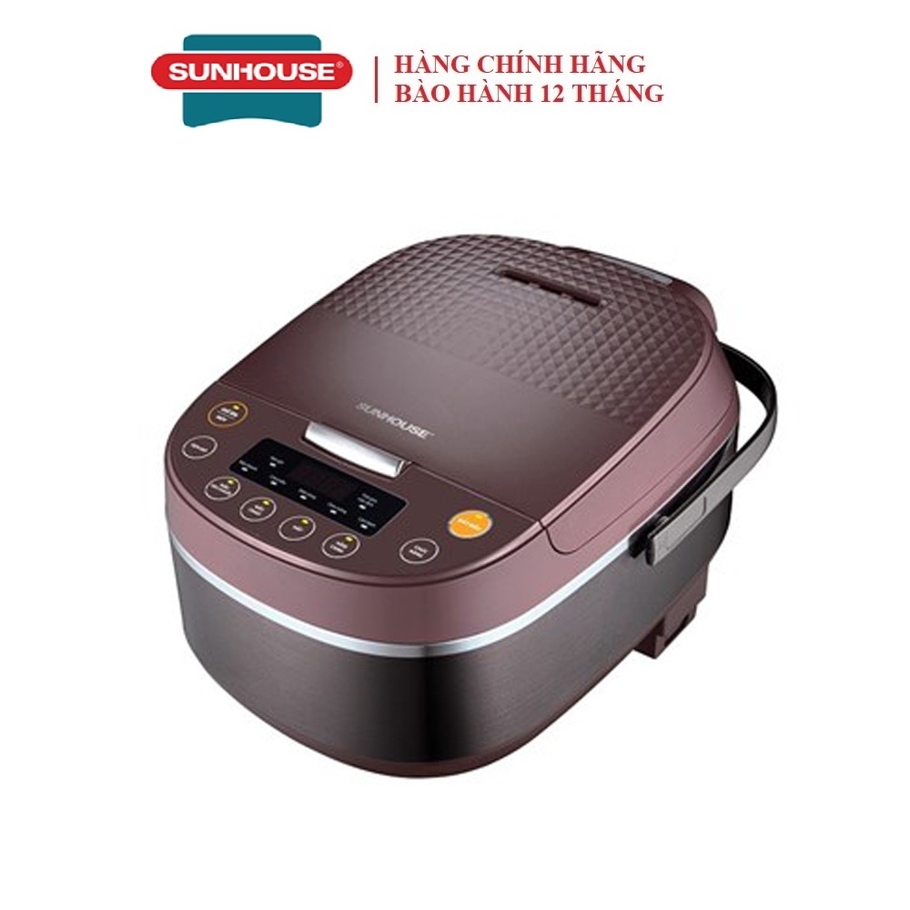 Nồi cơm điện tử Sunhouse SHD8910, Dung tích 1.8L, Màu mận tía