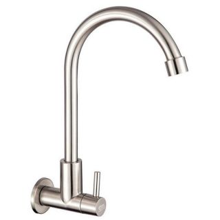Vòi rửa chén lạnh âm tường inox SUS 304