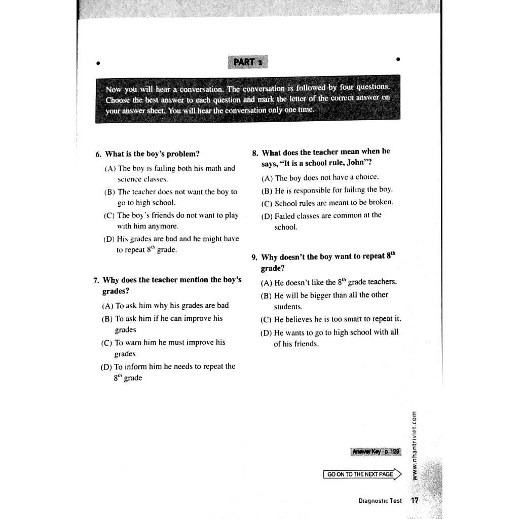 Sách - Master TOEFL Junior - Basic (Cefr Level A2) - Listening