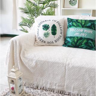 Modern and simple decorative sofa bed cover, Nordic style, solid color, non-slip line blanket available in all seasons
