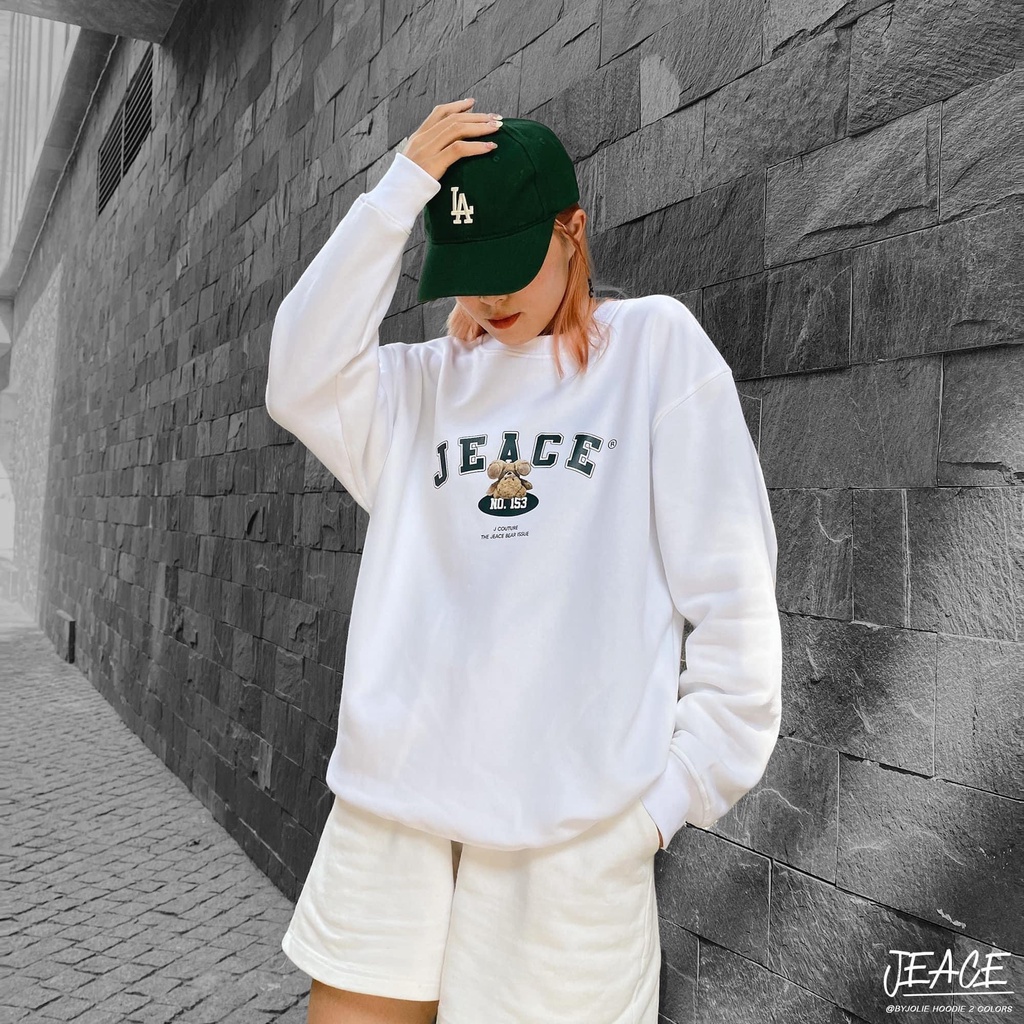 Áo sweater nỉ unisex in Teddy cực đẹp chất vải nỉ poly dày dặn