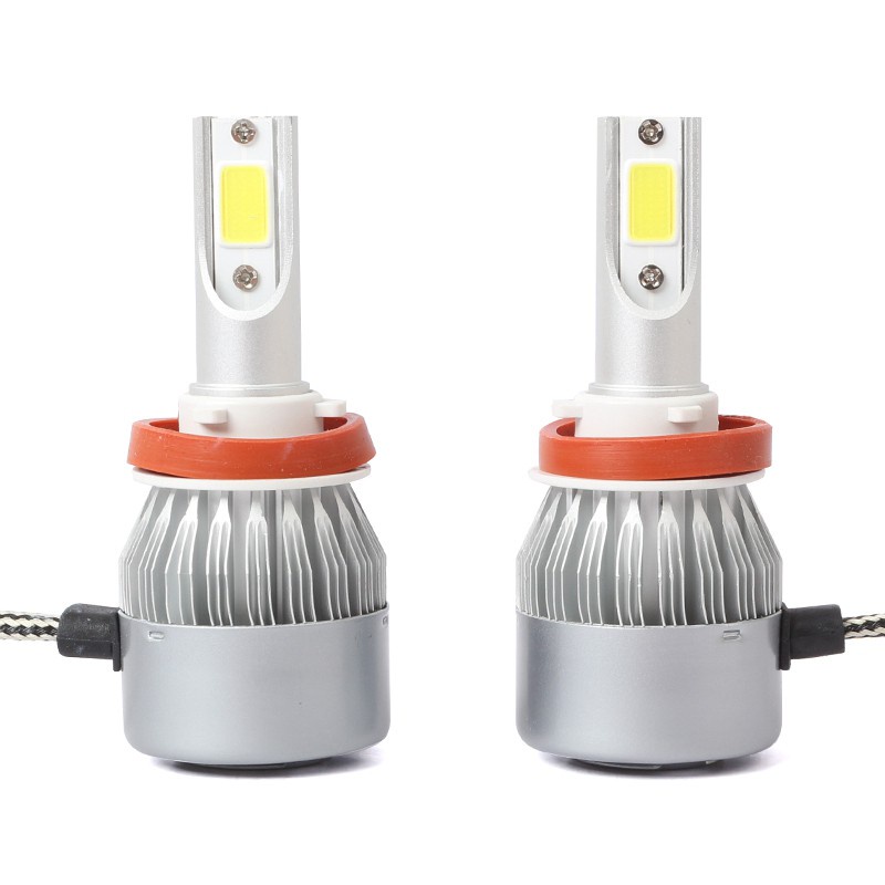 4Pcs New C6 LED Car Headlight Kit White Light Bulbs COB 36W 7600LM  H11 & H4