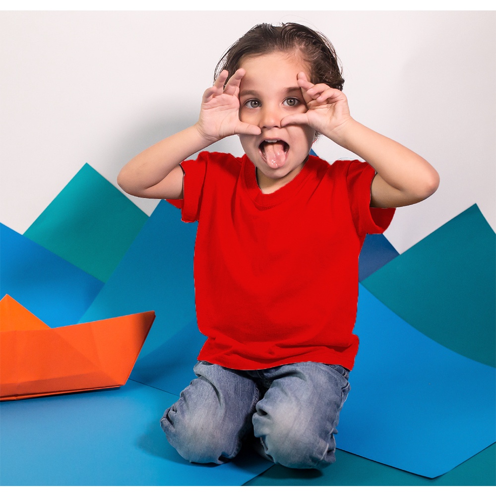 Áo thun trơn người lớn trẻ em ❤️❤️❤️ Màu Đỏ ❤️❤️❤️ áo phông trơn bé trai và bé gái chất cotton