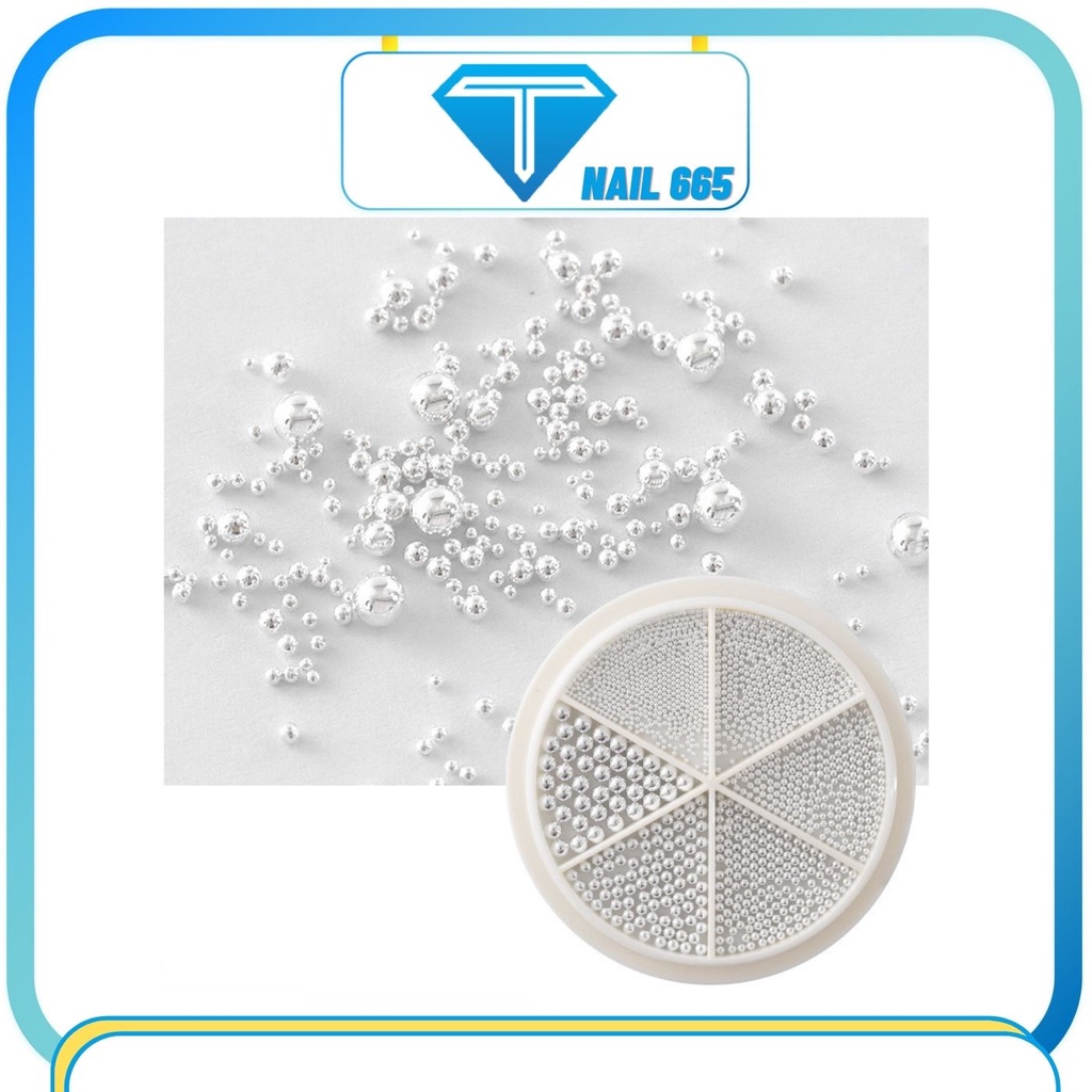 Bi nail , Phụ kiện bi trang trí móng nail cao cấp