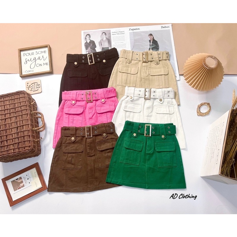 CHÂN VÁY KAKI TÚI HỘP KÈN ĐAI QC MS17551