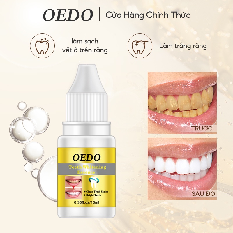 Tinh chất làm trắng răng OEDO Loại Bỏ Vết Bẩn Mảng Bám Cho Hàm Răng Trắng Sáng Khỏe Mạnh giúp răng chắc khỏe và trắng sáng tự nhiên 10ml