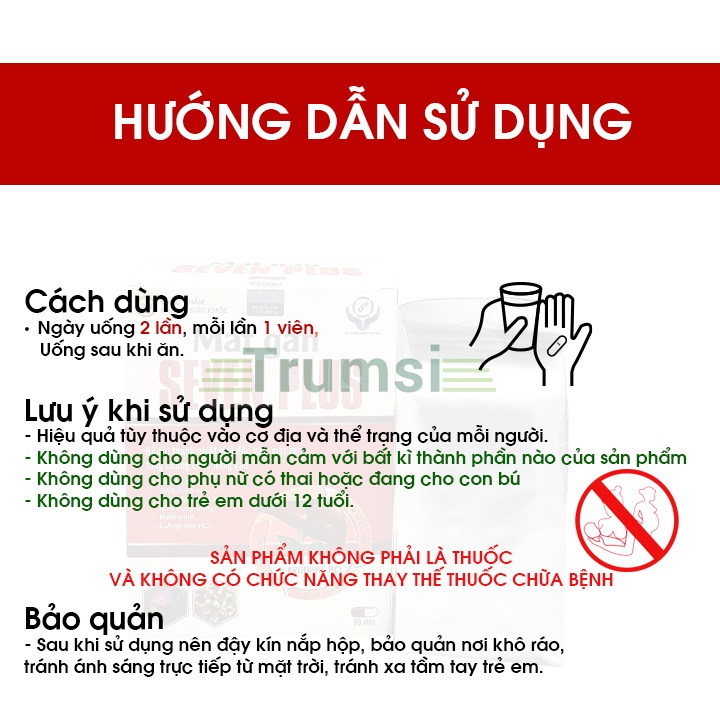 Viên Uống Thanh Nhiệt Mát Gan Giúp Giải Độc Gan Hạ Men Gan Tăng Cường Và Bảo Vệ Chức Năng Gan Seven Plus Chính Hãng