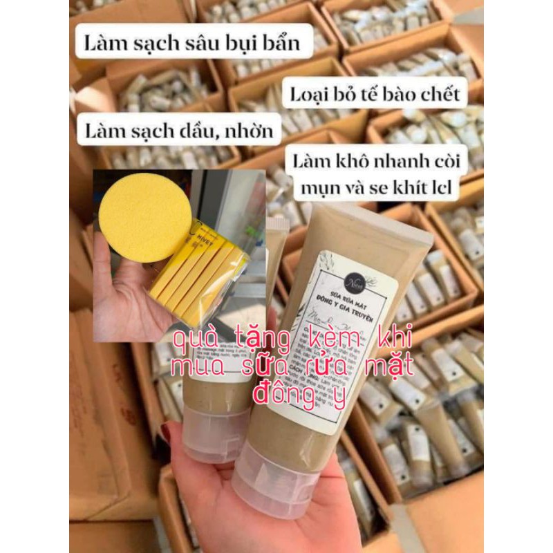 tuýp nhỏ sửa rửa mặt đong y(kết hợp cao mụn sâm đo)