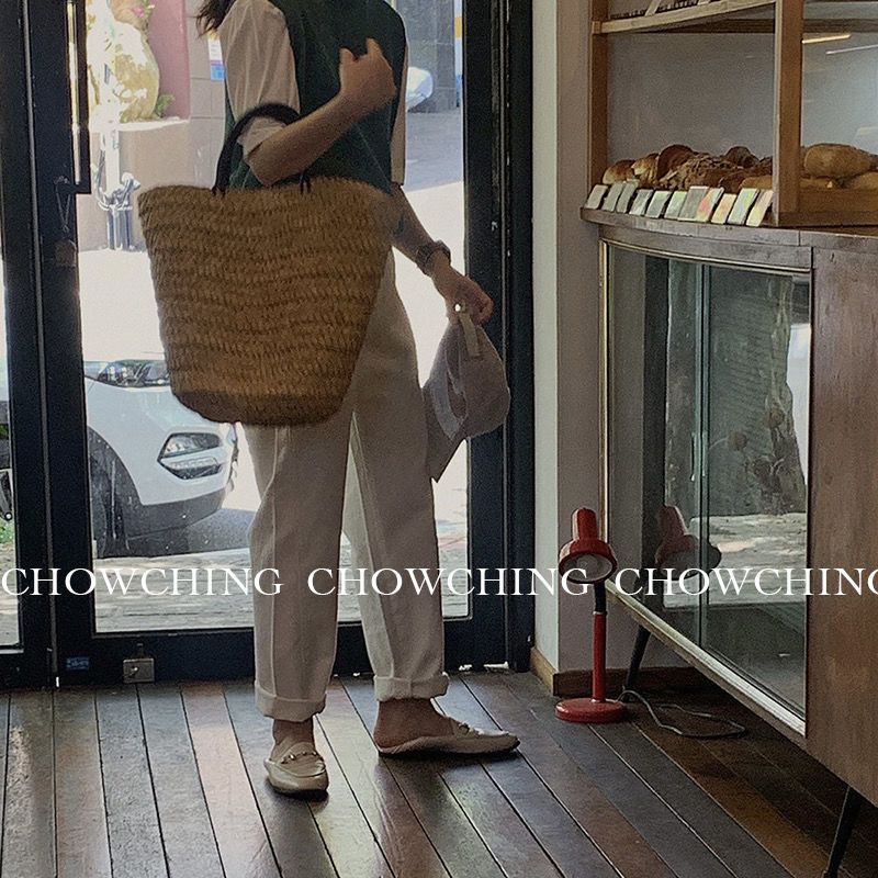 Hàng Mới Về Mới Túi Xách Rơm Đan Tay Phong Cách Retro Pháp 2022