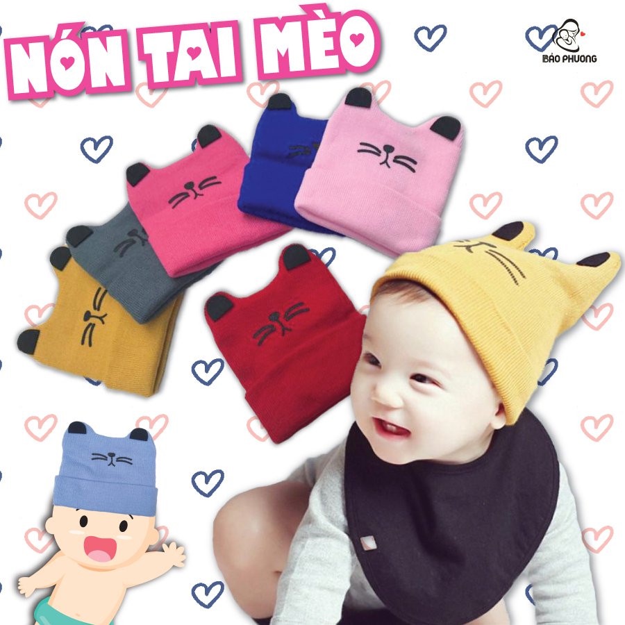 (Xả kho LẺ = SỈ) Nón len tai mèo siêu kute cho bé