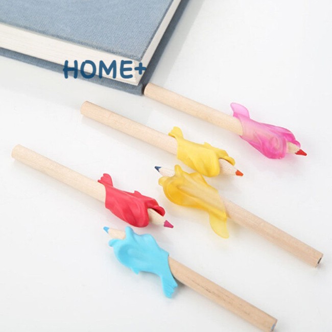 Set 5 phụ kiện điều chỉnh tư thế cầm viết bằng silicon hình cá heo độc đáo cho trẻ