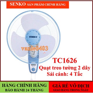 [CHÍNH HÃNG] Quạt senko🚚ĐƯỢC CHỌN MÀU🚚ĐẶT HÀNG GIAO TRONG NGÀY🚚Quạt treo tường senko TC1626