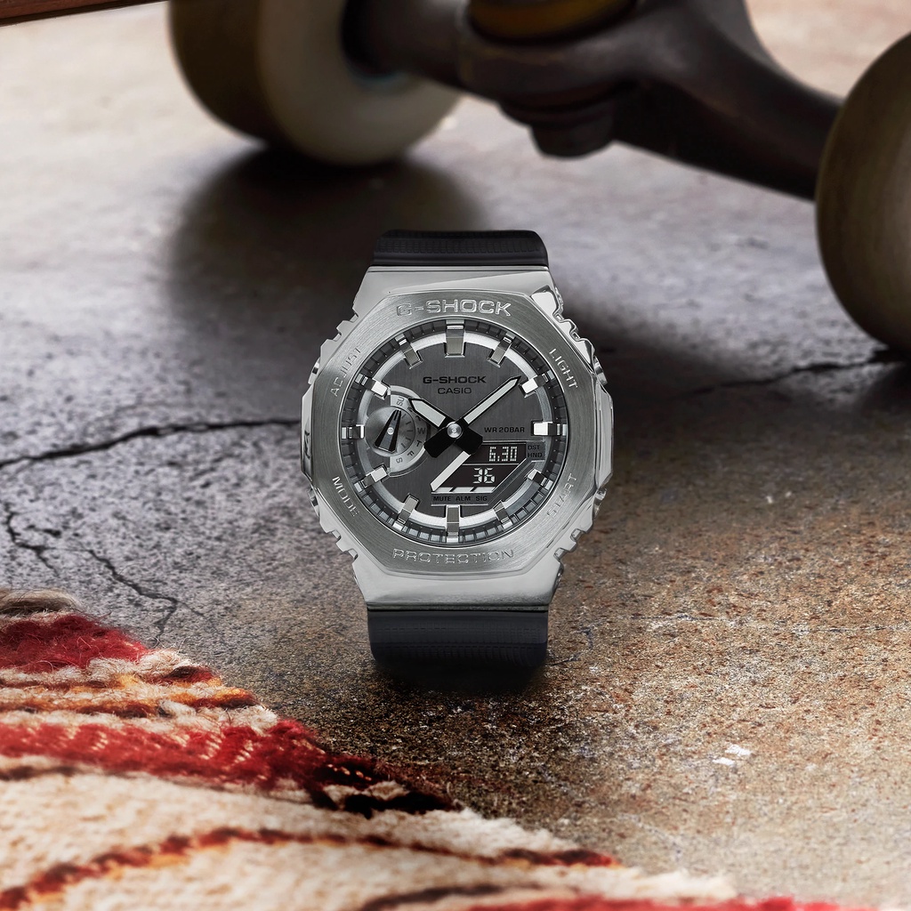 Đồng hồ nam Casio G-Shock GM-2100 / GM-2100-1A chống va đập, chống nước 200m, hàng chính hãng bảo hành 05 năm