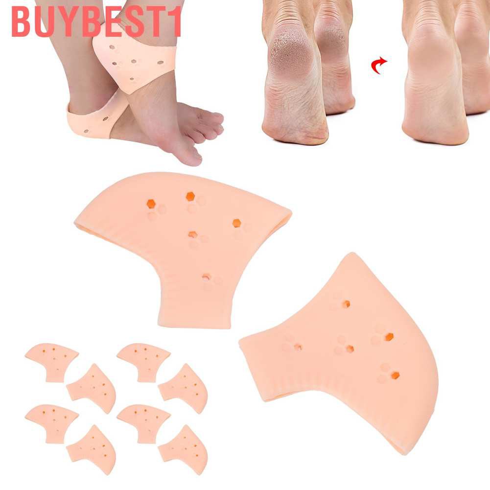 Set 5 đôi vớ gót chân mềm SEBS giảm chấn bảo vệ chữa lành khô nứt gót
