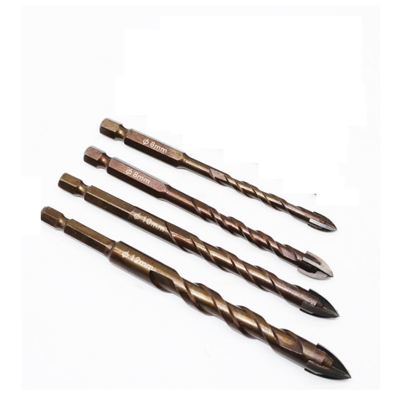 Mũi khoan đa năng các loại 6-8-10-12mm - Mũi khoan Gạch men, Thủy tinh, Đá hoa, Bê tông, Tường..