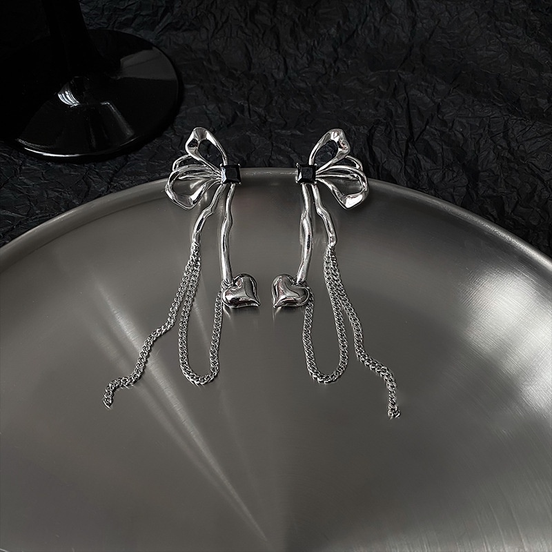 Bông tai mạ bạc thiết hình đôi cánh bướm