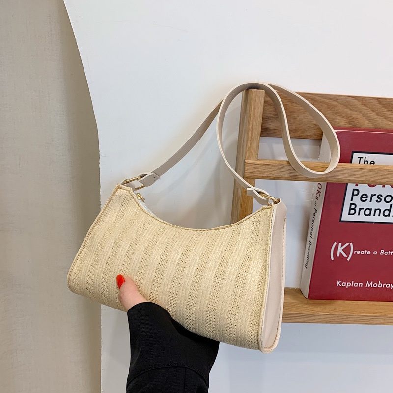 Túi Cói Đeo Vai Thiết Kế Mới Kiểu Dáng Đơn Giản Thời Trang Dành Cho Mùa Hè