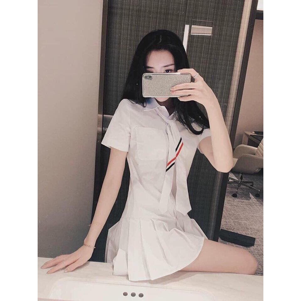 Váy Sơ MI XÒE THẮT CÀ VẠT